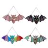 Halloween Bat Stained Glass Suncatcher - Indoor And Outdoor Bat Decor Hanging Practical Durable