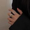 Retro Irregular Geometric Hollow Open Ring for Women - Korean Niche Design