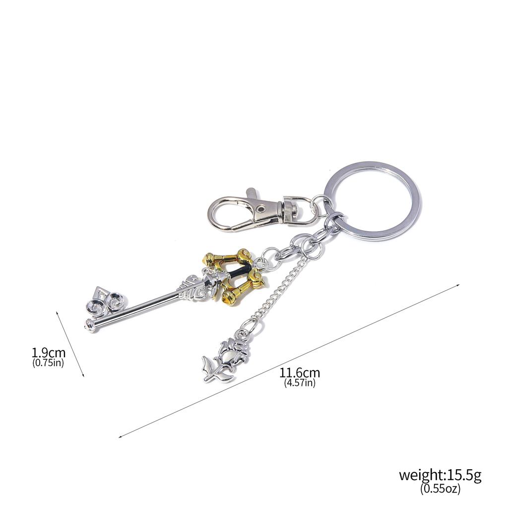 Игра Kingdom Hearts Сора Брелок-ключ Забытый клинок Металл Золотой ключ Подвеска Подарок для фанатов Косплей Реквизит Мужчины Женщины Автомобиль Сумка Украшения