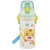 Children's Water Bottle, 480ml, Direct Drinking, Plastic, One-Touch Operation, Dishwasher Safe, Made In Japan, Shimajiro 23, for Boys and Girls