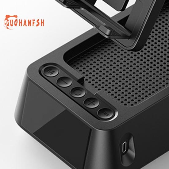 Динамик Bluetooth-совместимый с подставкой для телефона Светодиодный дисплей Будильник HD-совместимый звук Многофункциональный динамик