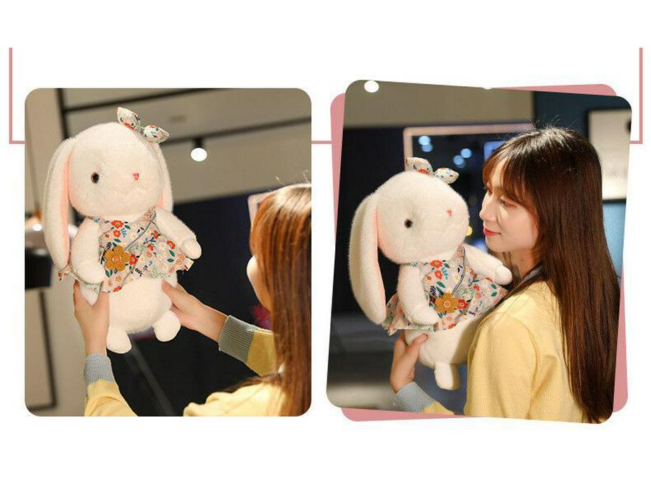 Очаровательная плюшевая кукла «Маленький белый кролик» — мягкая подушка для сна в подарок на день рождения девочки