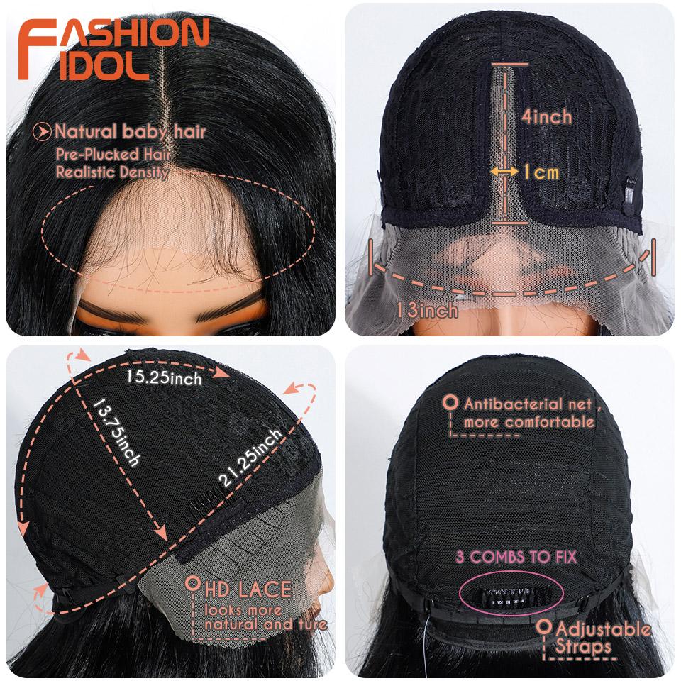 FASHION IDOL 36-дюймовые боди-волнистые парики с кружевной передней частью, синтетические кудрявые волосы, волнистый пробор, кружевные парики для женщин, омбре блонд, мягкие парики для косплея