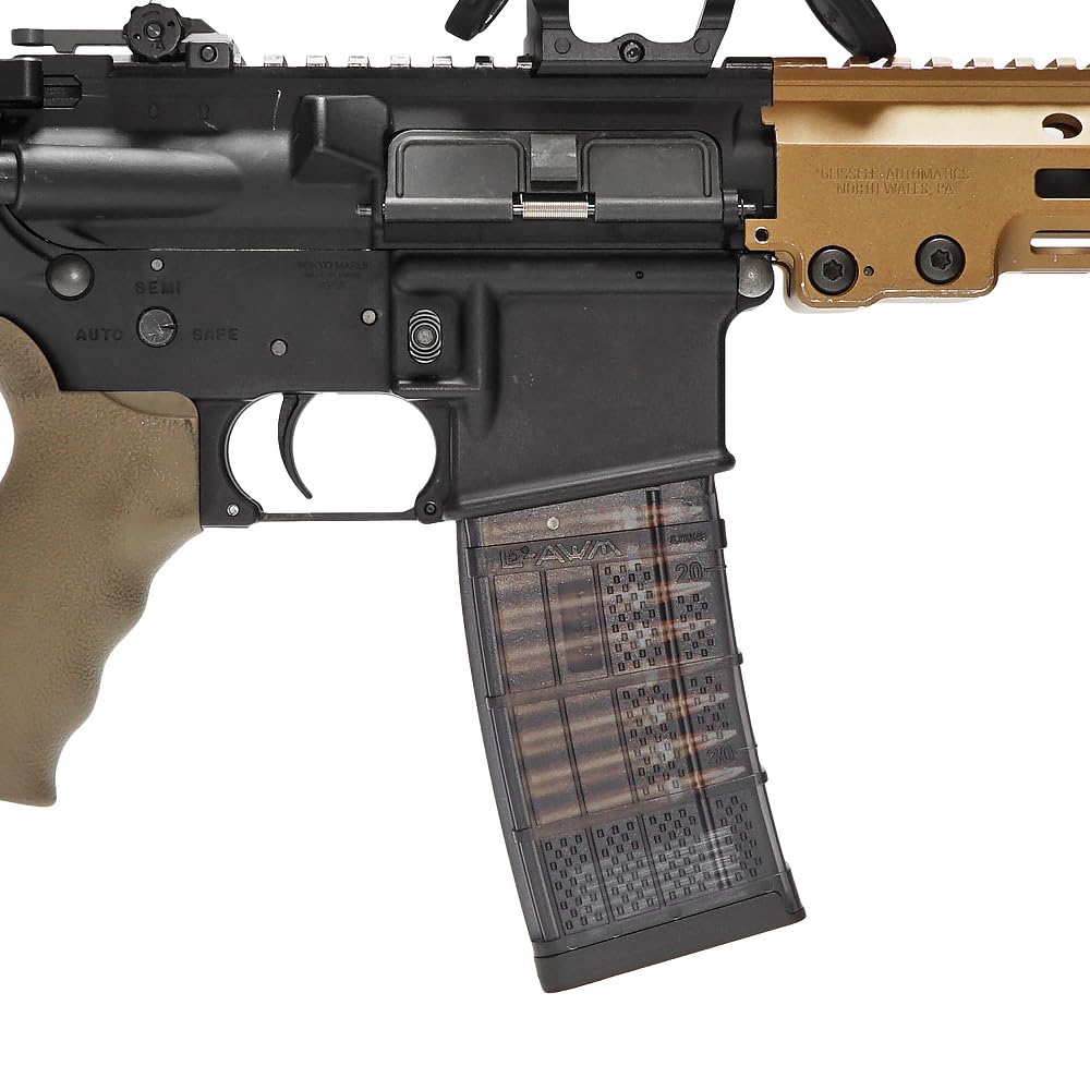 Ryohin Buhin Spare Magazine for Tokyo Marui M4 Series Electric Guns, Officially Licensed LANCER L5 AWM 300BLK, 150 Rounds, Reinforced Polymer, Black