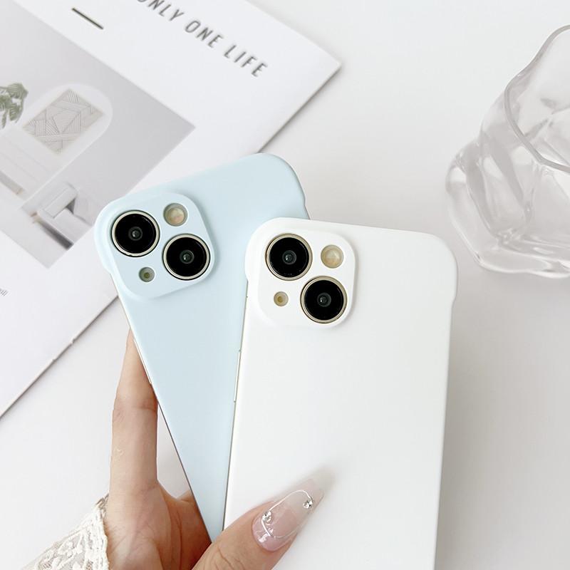 Solid Candy Color Skin Friendly Frameless Phone Case For Xiaomi 15 14 13 12 Pro Ultra Lite Anti-Fingerprints Shockproof Hard PC Matte Cover