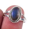 Natural Labradorite Gemstone Handmade 925 Solid Sterling Silver Ring Size 7 Y8G97