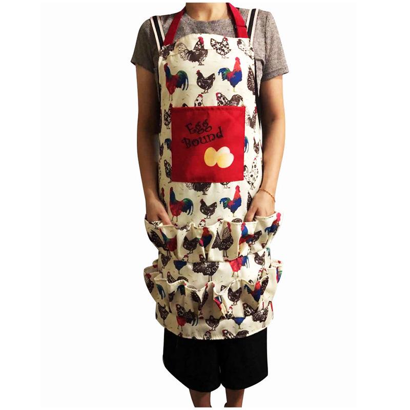 Canvas Egg Collecting Apron: Half-Body, Multi-Pocket Design for Adults and Children