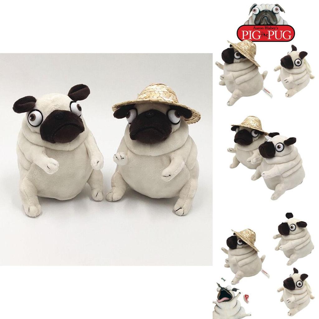 Красивая свинья собака мопс в шляпе плюшевая игрушка