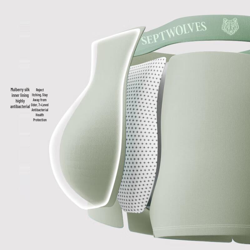 Мужские боксеры-брифы Seven Wolves из шелка тутового дерева с антибактериальным эффектом