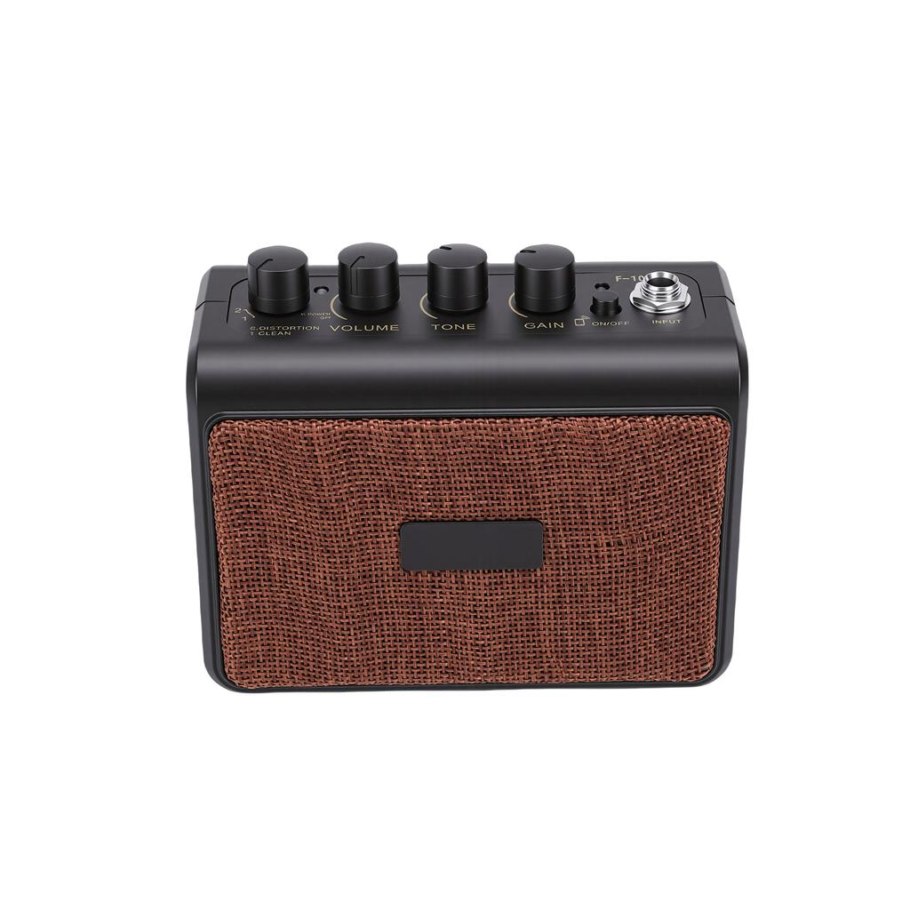Портативный гитарный усилитель 10 Вт, Bluetooth-динамик, 2 канала Clean/Distortion, AUX-вход, разъем для наушников, перезаряжаемый, бесшумный, для улицы