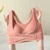Бесшовный бюстгальтер с пряжкой спереди и сзади, нижнее белье, женский сексуальный бюстгальтер без стального кольца, спортивный регулируемый бюстгальтер со сборками