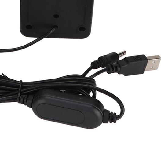 Настольный динамик с питанием от USB, мощный сабвуфер, настольный мини-светодиодный динамик для домашнего компьютера PalyStation4, ноутбук, черный 