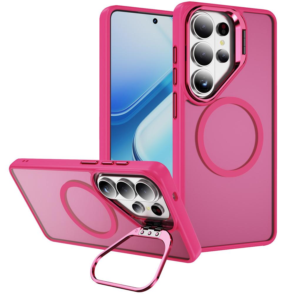 Invisible Lens Holder For Magsafe Translucent Phone Case For Samsung S26 S25 Edge FE S24 Ultra Plus Wireless Charge Matte Cover