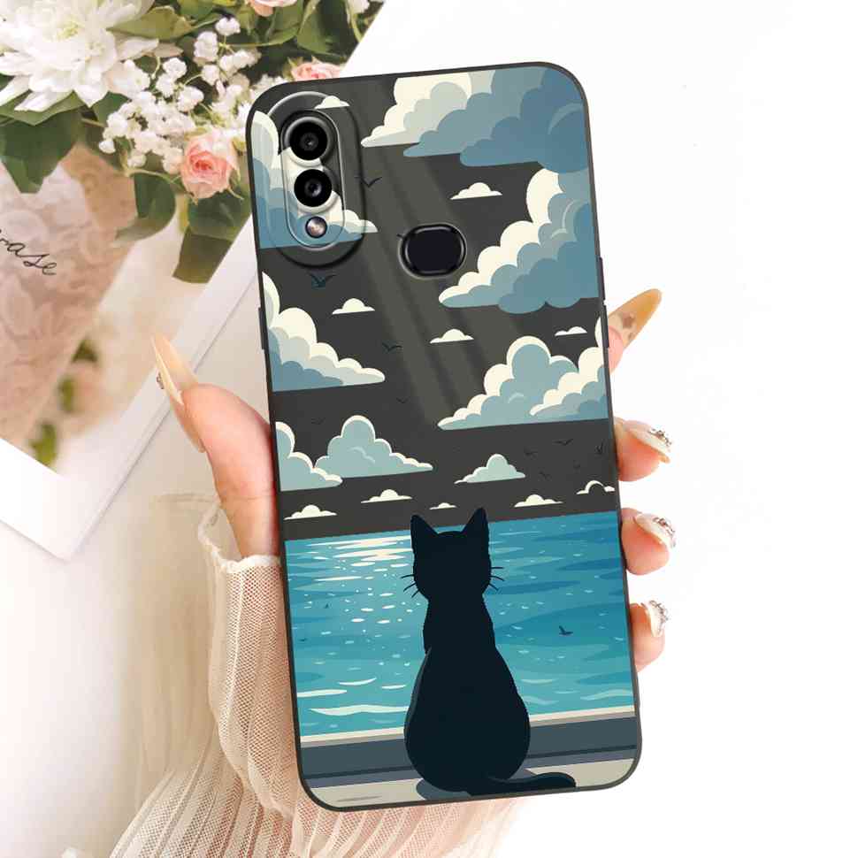 Casing For Samsung Galaxy A10s Cute Cat Pattern Shockproof Back Cover Silicone Phone Case For Samsung A10 s A 10s A10s Soft Case