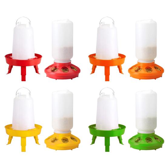 Chicken Feeder Foldable Legs Design Chicken Waterer Large Capacity Poultry Water Feeder for Home Farm Yard