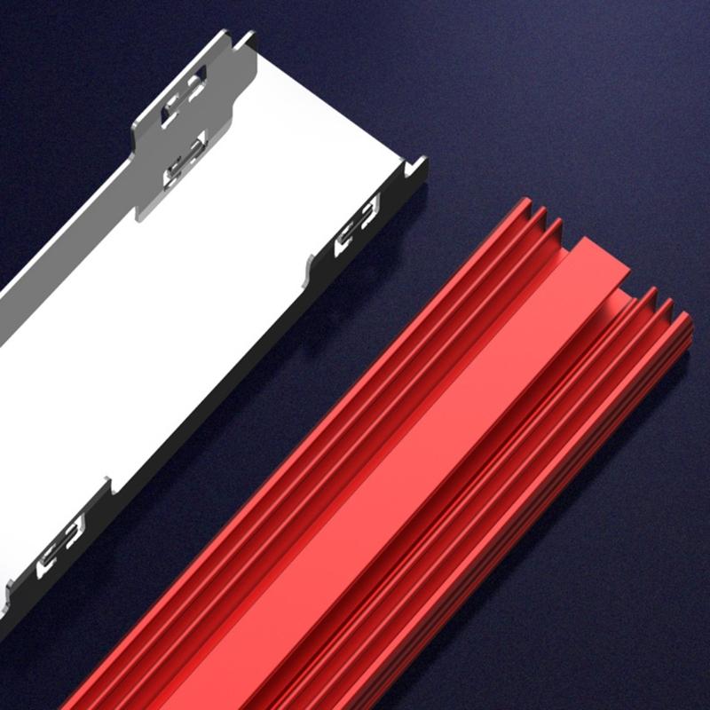 Универсальный безвинтовой радиатор M.2 NVMe с алюминиевой конструкцией и бесшумным теплоотводом