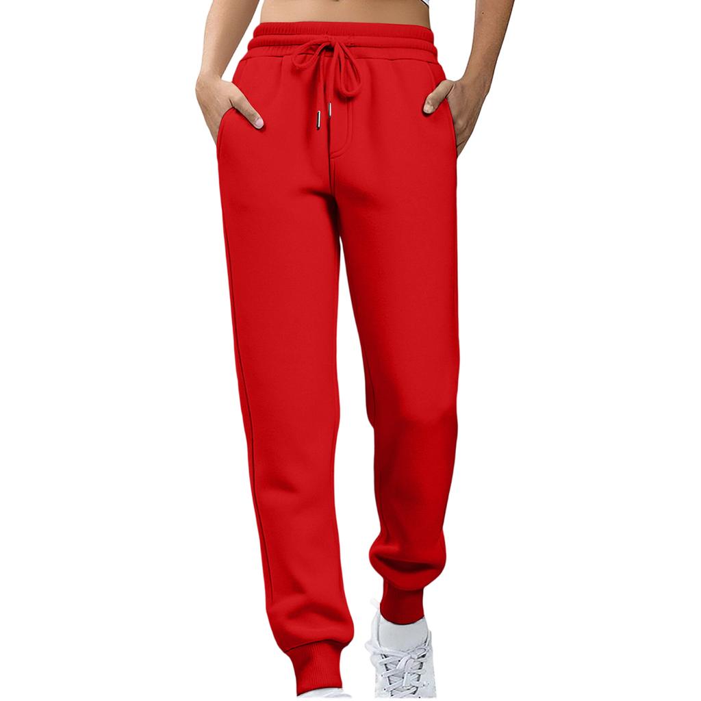 Женские модные однотонные брюки прямого кроя с высокой талией, кулиской, карманами и эластичной талией, повседневные брюки