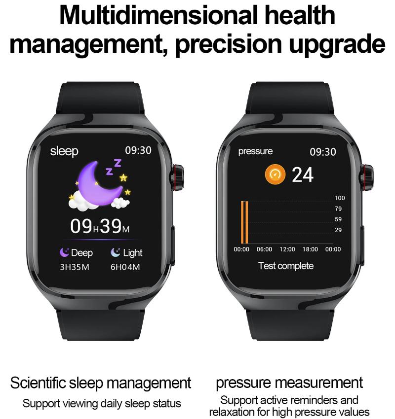 Новые смарт-часы ЭКГ 2025 для женщин, BT-звонки, пульс, липиды крови, мочевая кислота, мониторы здоровья, AI-голос, 650 мАч, спортивные смарт-часы