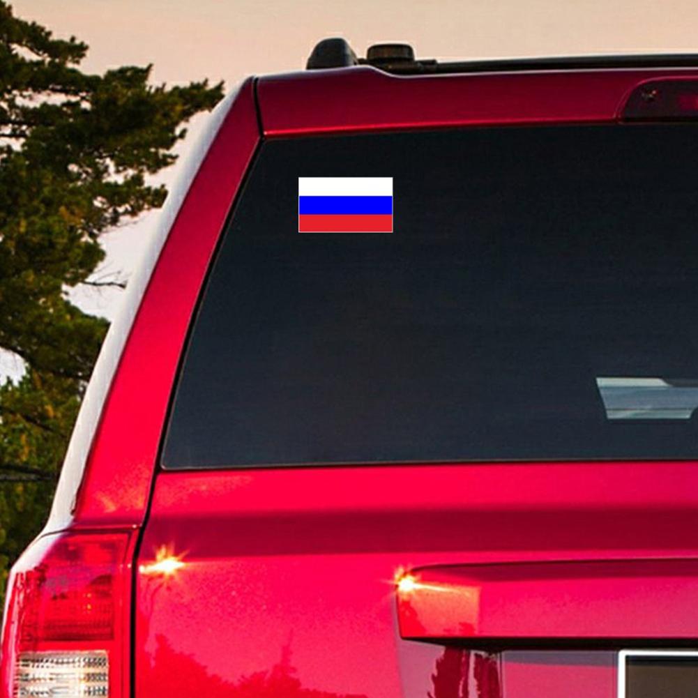 Русский флаг наклейки на автомобиль авто окна бампер багажник наклейки для транспортного средства мотоцикл