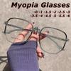 Модные популярные очки в большой оправе, очки для близорукости, мужские и женские модные модные простые очки, степень 0 1 1,5 2 2,5 3 3,5 4 4,5 5 5,5 6