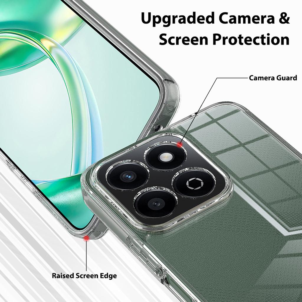 Прозрачный чехол для телефона Honor X6c 4G, противоударная задняя крышка из ТПУ+Акрила