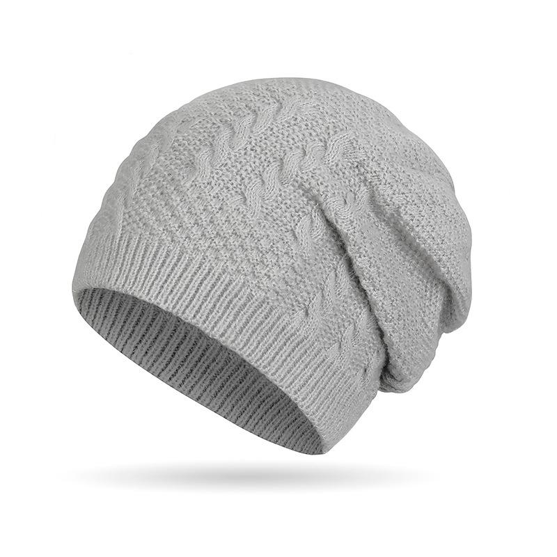 Осень-зима женская и мужская вязаная шапка-пуловер для улицы