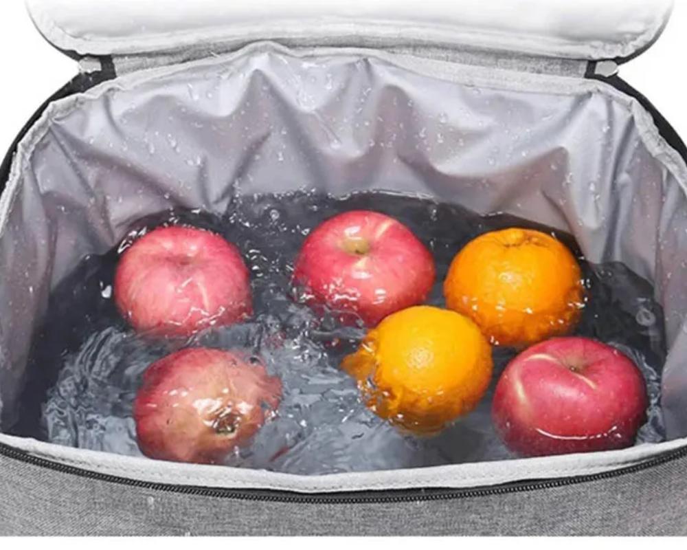 Складная термосумка-холодильник объемом 35 л с застежкой-молнией сверху и сетчатыми карманами для активного отдыха на свежем воздухе