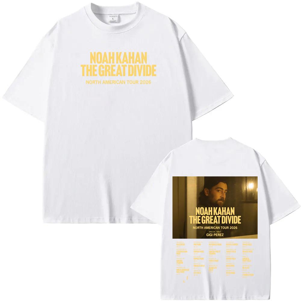The Great Divide Tour 2026 TShirt Noah Kahan tour Graphic Printing High Quality Tee WomenUnisex 100cotton Gothic Oneck Tshirt