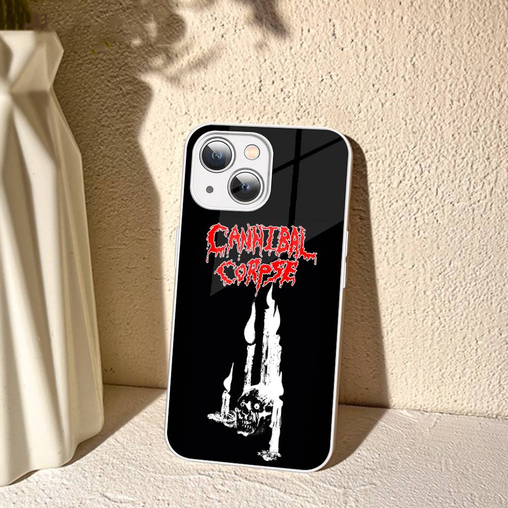 C-Cannibal C-Corpse Band Tempered Glass For Iphone 14 13 12 11 Pro Mini XS MAX 14Plus X XS XR Fundas