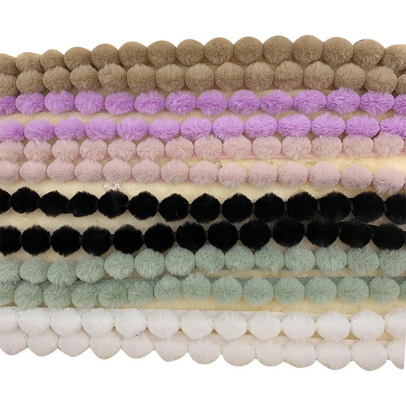 Искусственные меховые полоски для шляпы ханьфу в стиле тыквы - искусственные шарики из меха кролика рекс для рождественской одежды