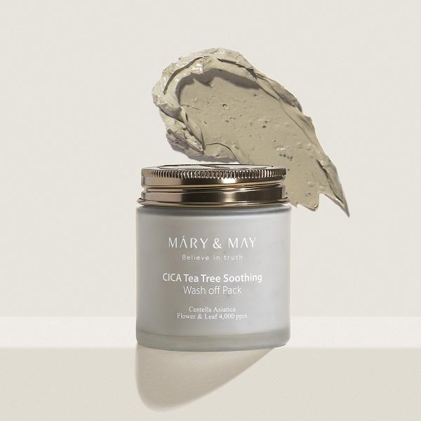 Mary&May CICA TeaTree Soothing Wash Off Pack 125g - Soothing and Smoothing Cream Mask