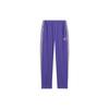 Li-Ning Модная серия, прямые длинные вязаные спортивные брюки с боковой полосой, унисекс, фиолетовые, AKLS869-3