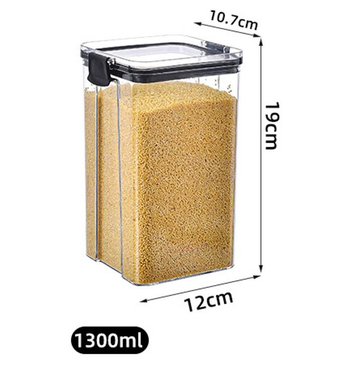 Кухонный ящик для хранения, герметичный контейнер для хранения продуктов, герметичный контейнер для хранения продуктов для кладовой с крышкой для муки, сахара и риса