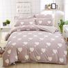 WTEMPO 4 PCS Bedding Set Breathable Bed Cover Skin-friendly Cotton Bed Decoration