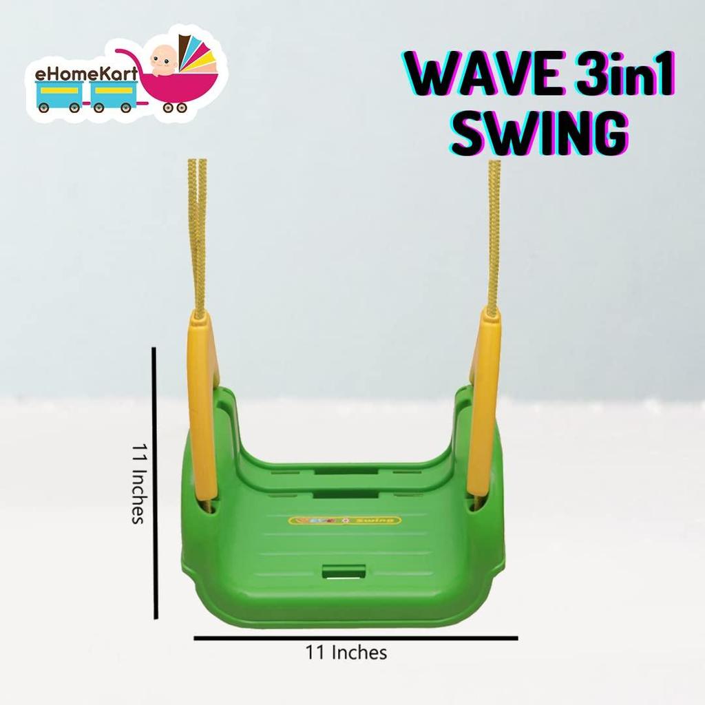 Swing for Kids - 3-in-1 Adjustable Baby Swing Toy for Indoor and Outdoor - for Boys and Girls of Age 1 Yr+