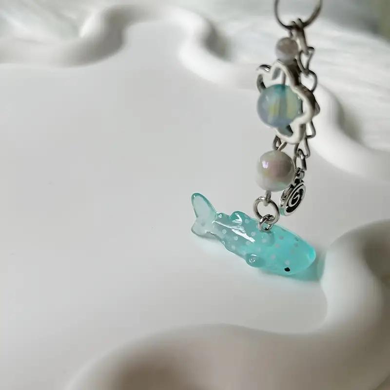 2pcs Y2k Cute Simulation Marine Animal Shark Chain For Mobile Phone, Ccd Camera, Small Decoration Pendant Accessories