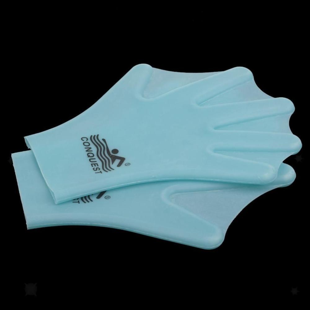 Children Silicone 1 Pair Gloves Hand Paddle Webbed Swimming