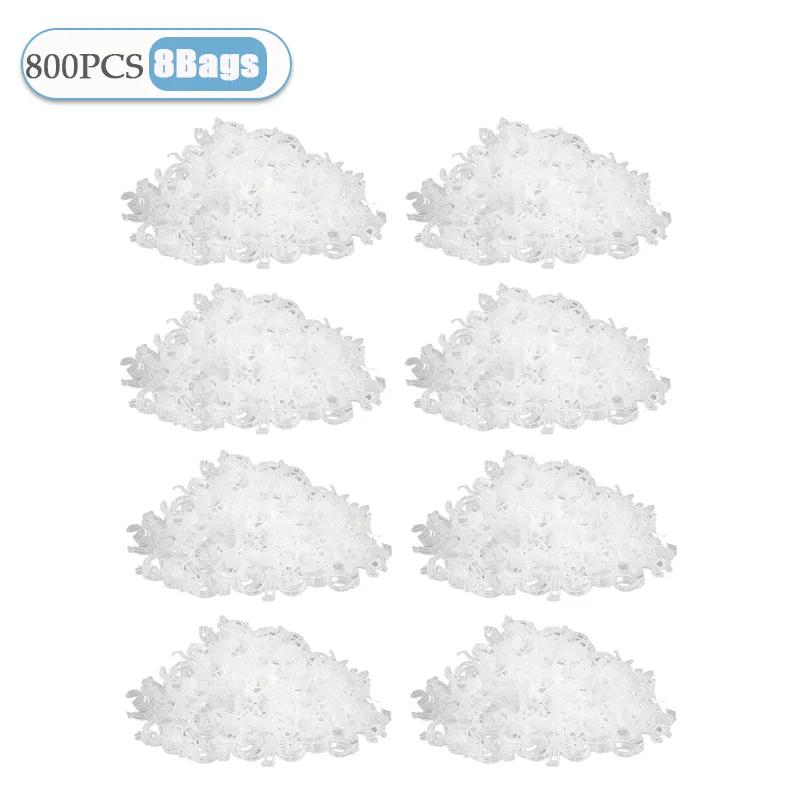 100-800PCS Plant Fixing Clips Reusable Plant Vegetables Vine Connects Fixing Tool Tomato Grafting Protect Garden Supplies