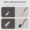 Type-C to USB Metal Adapter Connector 2-Section Detachable Aviator Double-Sleeved Set DIY Gaming Mechanical Keyboard Cable Kit