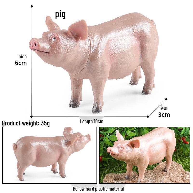Kids' Wild Animal Figures: Lion, Tiger, Cow, Goat, Rhino, Horse, Leopard, Elephant - Plastic Educational Toys