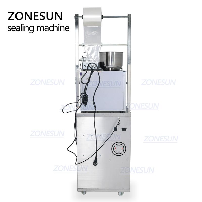 ZONESUN Bean Grain Automatic Weighing Packaging Machine Powder Bag Back Side Seal Filling Machine With Date Printer ZS-GZ5200