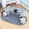 Cozy 3-in-1 Pet Tunnel Bed-Warm Nest Play Mat with Non-Slip Base Ideal for Small/Medium Cats Dogs & Rabbits Home Kennel Products