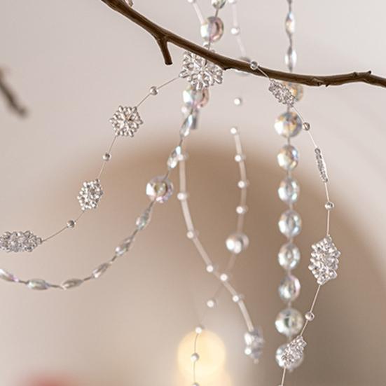 Christmas Tree Pendant DIY Hanging Ornament Festive Atmosphere Bead Strings for Xmas Tree Decoration Party Decor