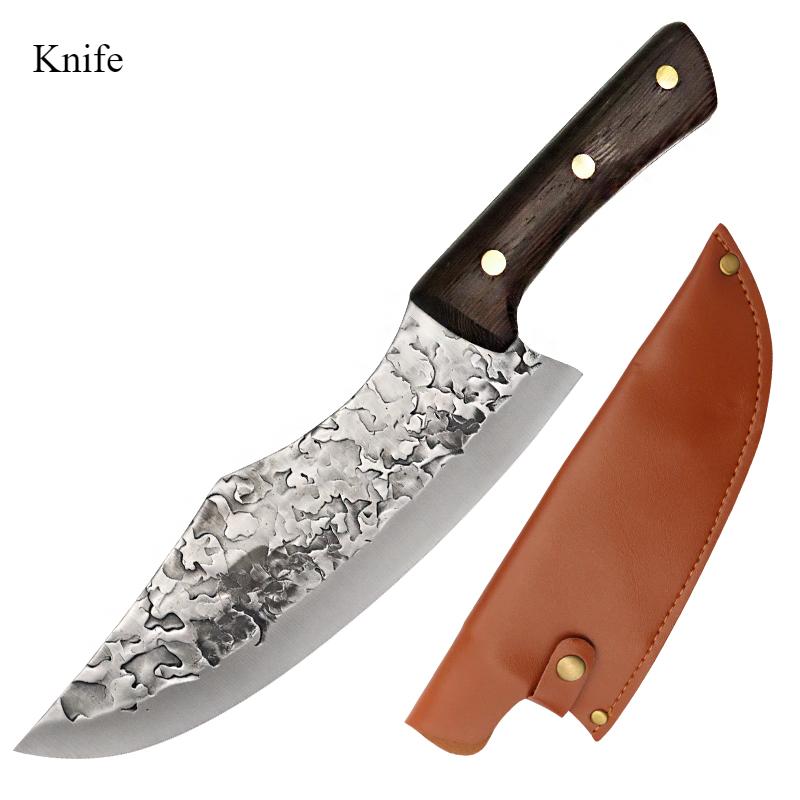 4 шт. утолщенных профессиональных кухонных ножа, бытовой ручной ковки, острый нож для рыбы из нержавеющей стали, нож для овощей двойного назначения