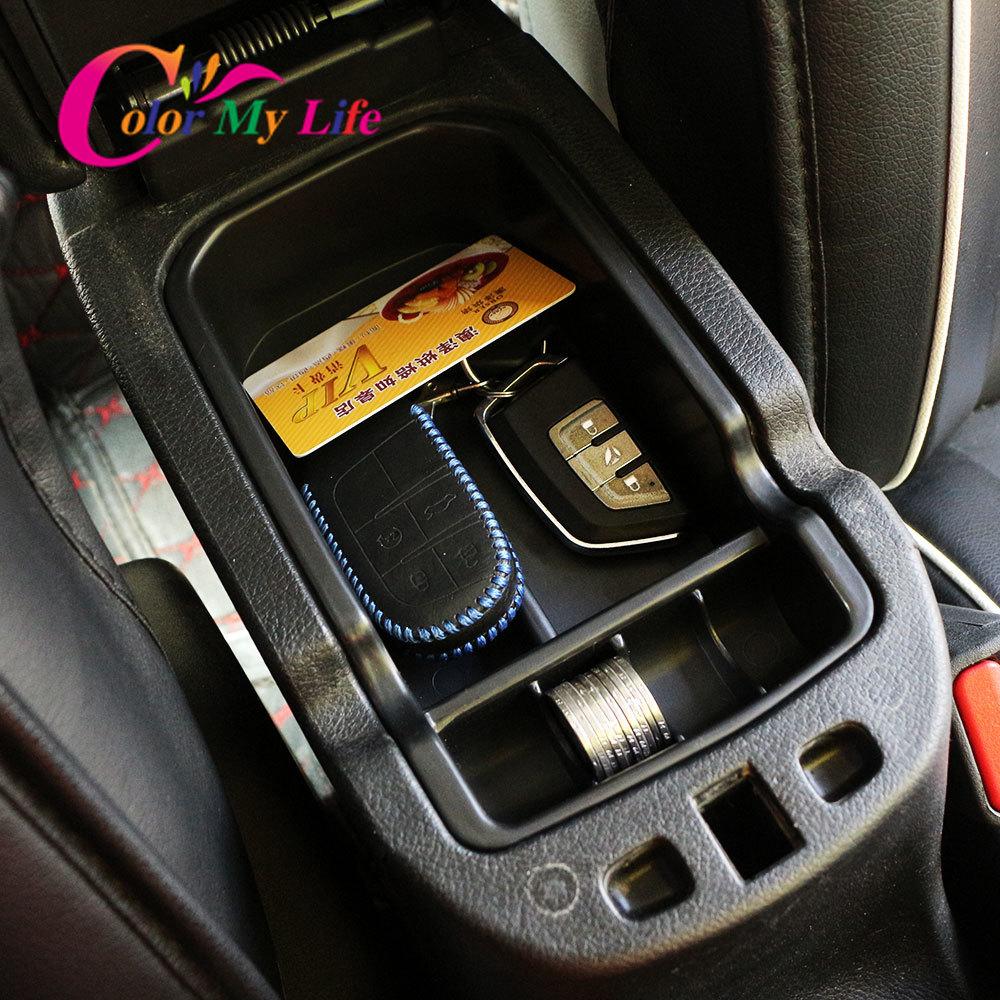 Color My Life ABS Car Armrest Tray Storage Glove Box Armrest Box Fit for Jeep New Compass 2017 2018 Auto