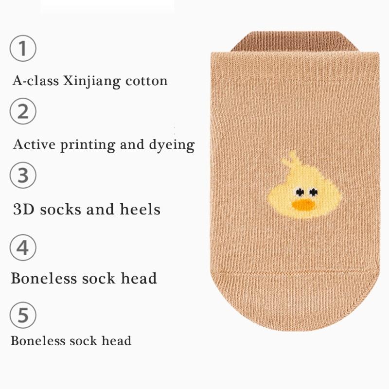 Baby Nonslip Socks Soft & Breathable Floor Socks Cotton Fabric for Toddler Learning to Walk Ages 0 to 3 Year