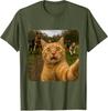 Funny Cat Selfie with Dogs Y2k Design TShirt Comic Pet Cat and Dog Graphic Outfit Humor Kitty Lovers Novelty Gifts Cotton Tops
