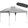 Тент ENDLESS BASE 3м x 3м поставляется со специальным чехлом для хранения Пепельно-серый 19000010 Палатка, Одно касание, [Легко собрать!] Водостойкий, Устойчивый к УФ-излучению, 3-уровневый
