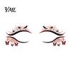 Waterproof Face Tattoos Halloween Temporary for Women, Pumpkin Spiderweb Makeup Kit Eye Art Stickers Masquerade Carnival Cosplay Decoration