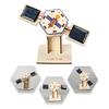 DIY Solar Artificial Satellite Model Kit Educational Handmade Wooden Puzzle Satellite Model Kids Science Exploration Projects STEM Toy Space